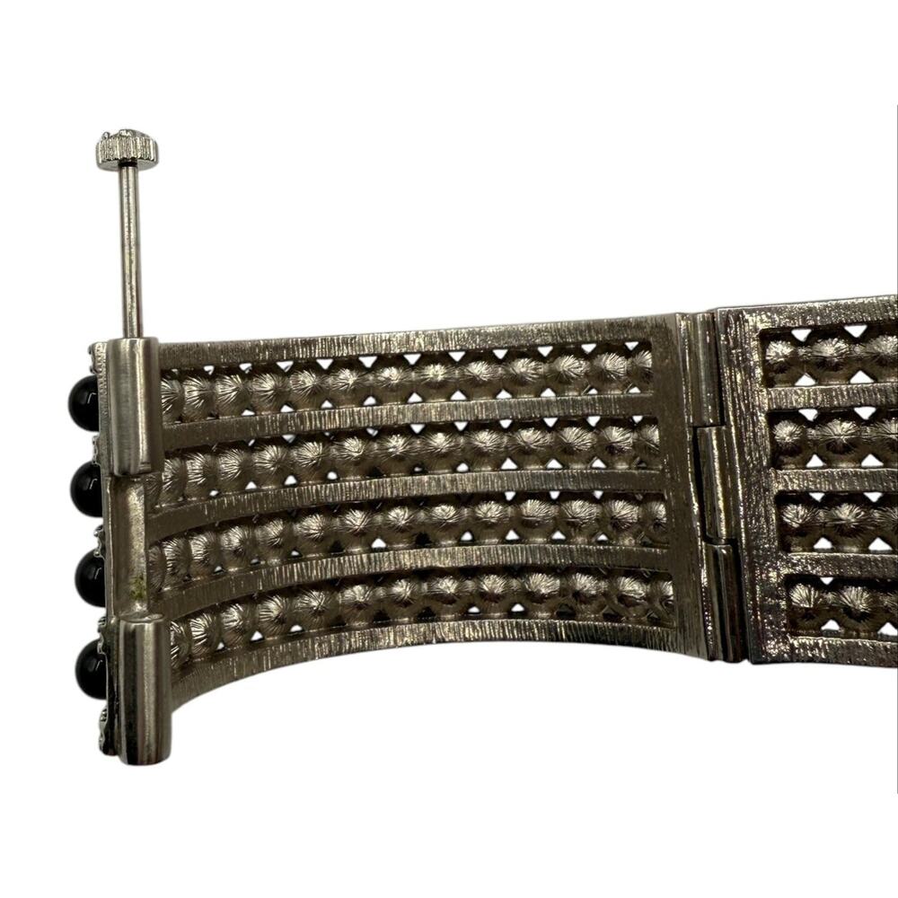 Chanel Multi Strand Bead and Crystal Silver Cuff - Picture 6 of 12